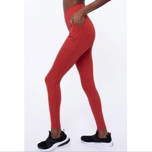 Girlfriend Collective Pumpkin Orange High-Waisted Leggings
